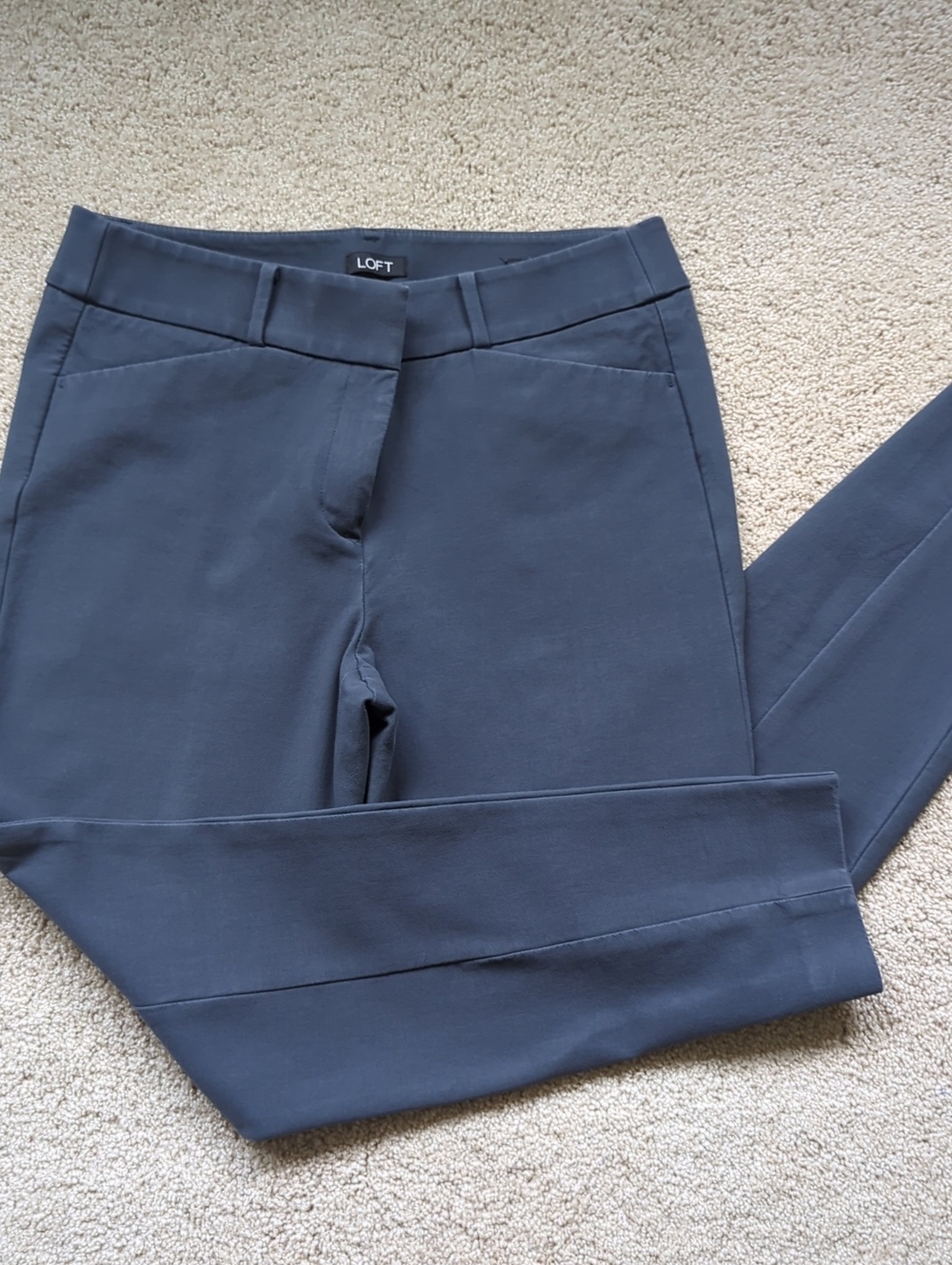 NWOT, LOFT Marisa Skiny, Dark Gray Ponte Slim Ankle Pants